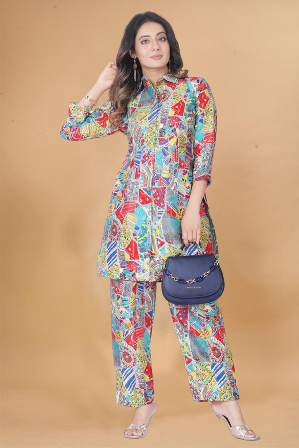 Women Multi Color Premium Co-ord set