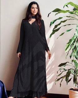 Black New Trend Chikankari special Ethnic Set