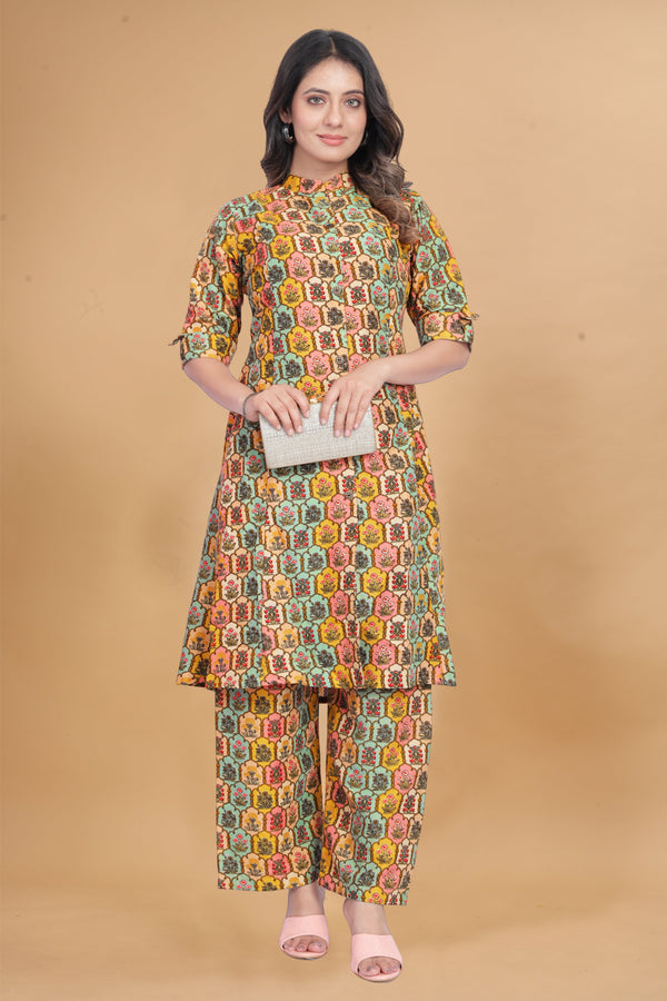 Women Multi Color Work Co-ord set